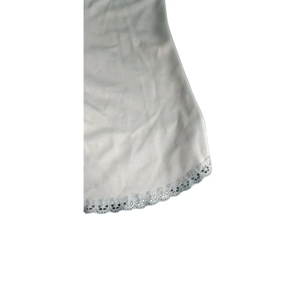 Vintage VANITY FAIR Women's Light Blue Camisole Slip Size 34 Lace‎ Trim USA